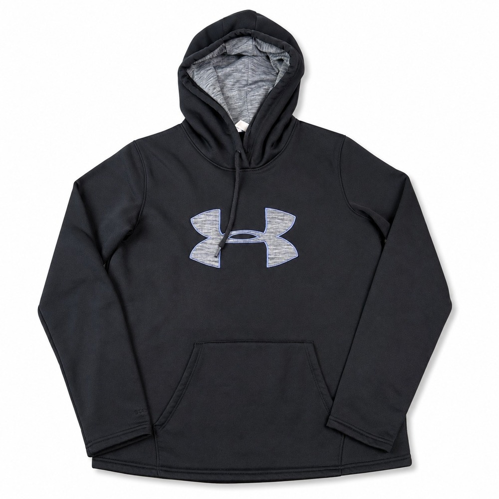 Under Armour ColdGear Storm 1 Hoodie Womens Small Black Fleece Lined Loose Fit